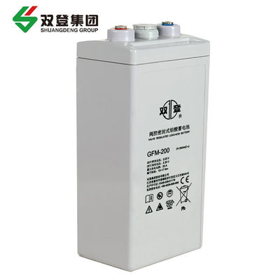 Shuangdeng GFM-200 Blei-Säure-Batterie 2V200Ah für Stromversorgung und Solarenergie-Speicherung