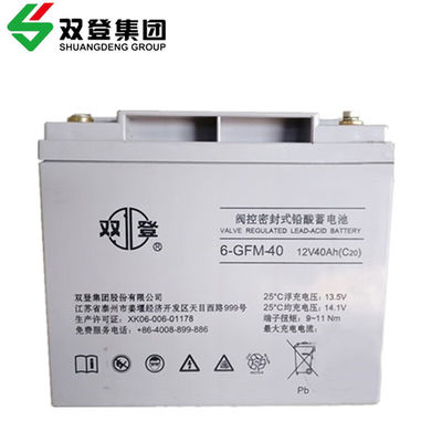 Shuangdeng Versiegelte wiederaufladbare 6-GFM-40 Bleibatterie 12V40Ah für Solarenergie Speicher-Panel-Stromsystem