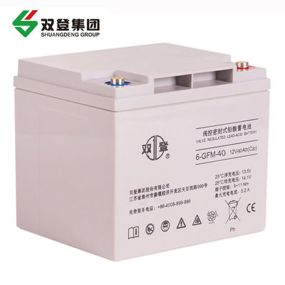 Shuangdeng Versiegelte wiederaufladbare 6-GFM-40 Bleibatterie 12V40Ah für Solarenergie Speicher-Panel-Stromsystem