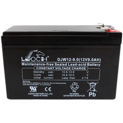 Robuste ABS-Behälter Leoch Batterie DJW12-9.0 12V9Ah für UPS Maschinenraum Stromversorgungssystem