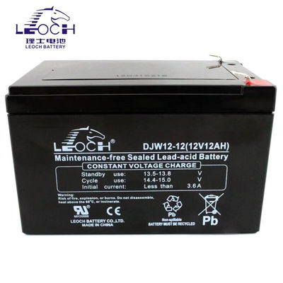 Leoch-Batterie DJW12-12 12V12Ah für Solarenergie Speicherung Stromversorgungssystem Beleuchtung Boote