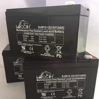 Leoch-Batterie DJW12-12 12V12Ah für Solarenergie Speicherung Stromversorgungssystem Beleuchtung Boote
