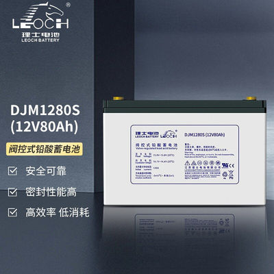 Leoch Batterie DJM1280S 12V80Ah für UPS Kommunikation Solarenergie Speicherung Stromsystem